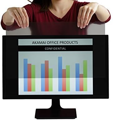 22 inch Computer Privacy Screen (16:10) - Black Security Shield - Desktop Monitor Protector - UV & Blue Light Filter by Akamai (22.0 inch Diagonally Measured, Black)