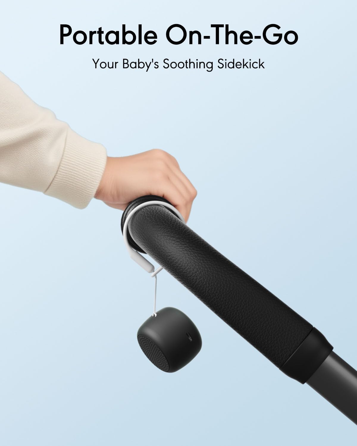 Sound Machine Flowtune White Noise Machine for Baby Adults, Mini Portable Sound Machine for Travel, 6H Timer, 18 Soothing Sleep Sounds Gift (Black)