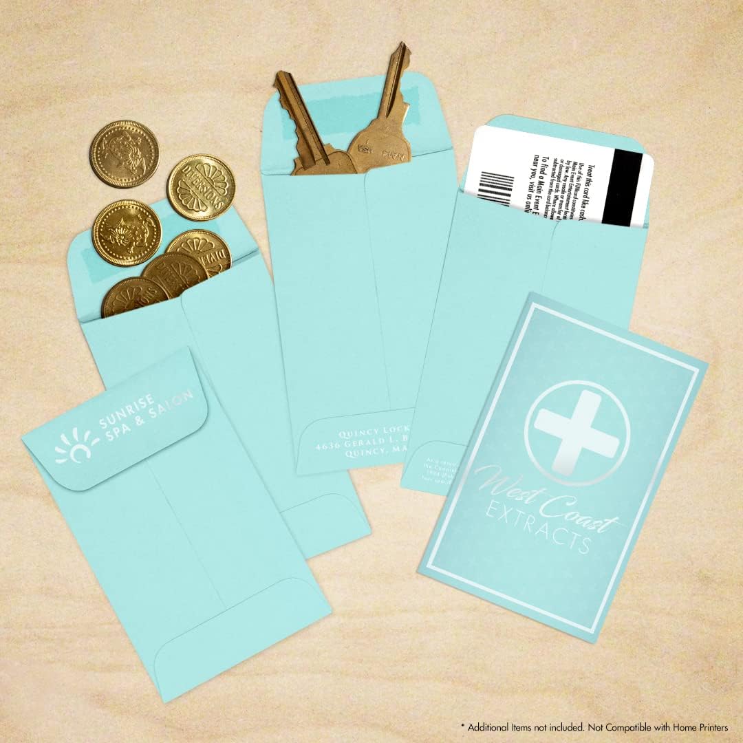 LUXPaper #1 Coin Envelopes | 2 1/4" x 3 1/2" | Seafoam Blue | 80lb. Text | 250 Qty