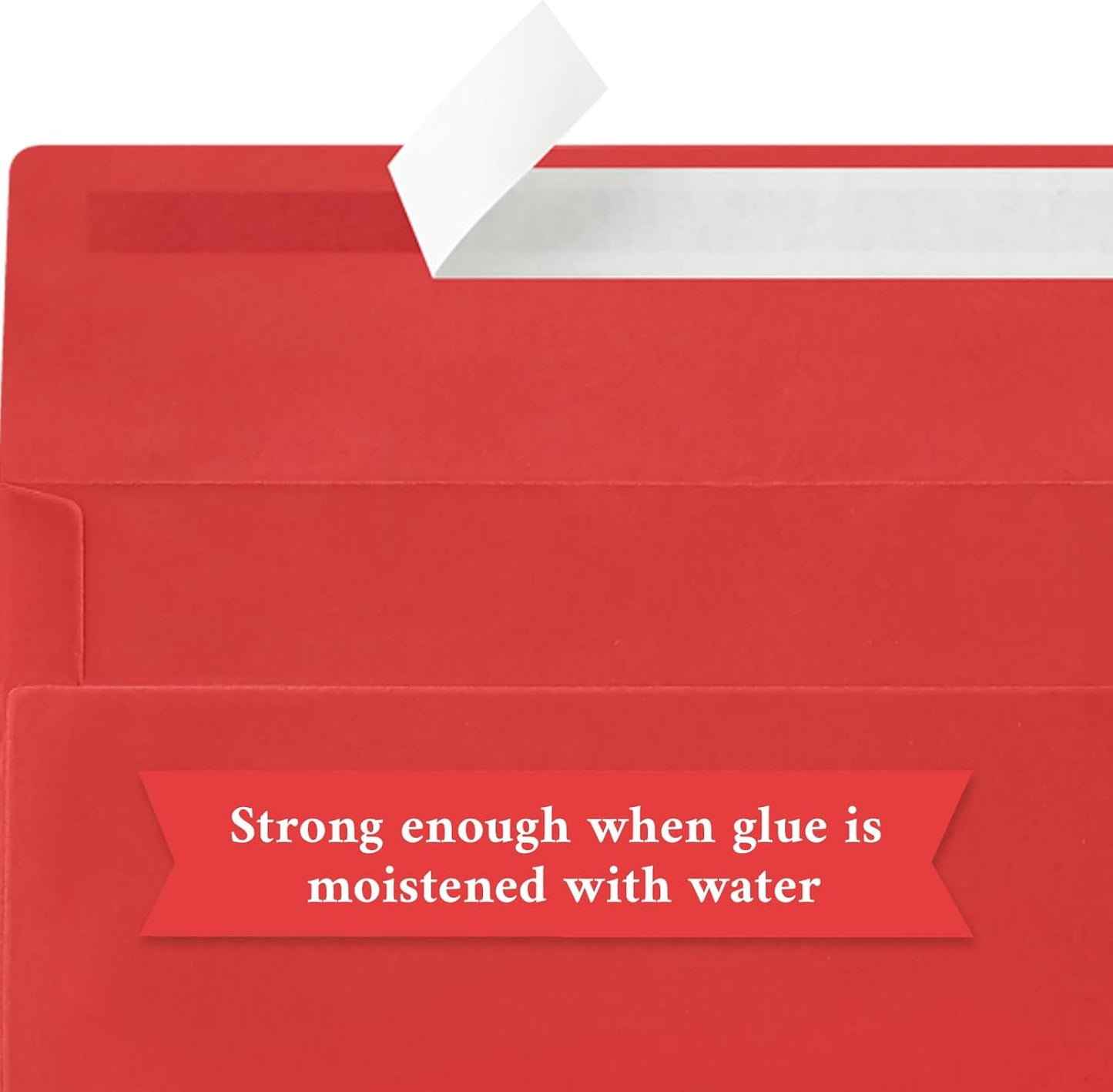 100 Pack #10 Business Envelopes, Red Standard Envelopes Self Seal, Letter Size Mailing Envelopes for Checks Letters Invoices Statements Christmas Birthday Graduation Wedding, 4 1/8 x 9 1/2 Inch