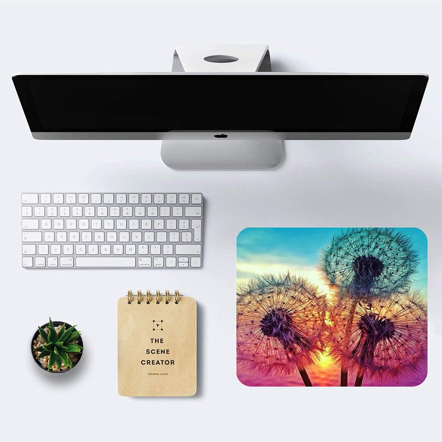 Dandelion Mouse Pad Non-Slip Rubber Base Gaming MousePads for Computers Laptop Office,Cute Mouse Pads with Designs for Women,9.5"x7.9"x0.12"(240mm x 200mm x 3mm)