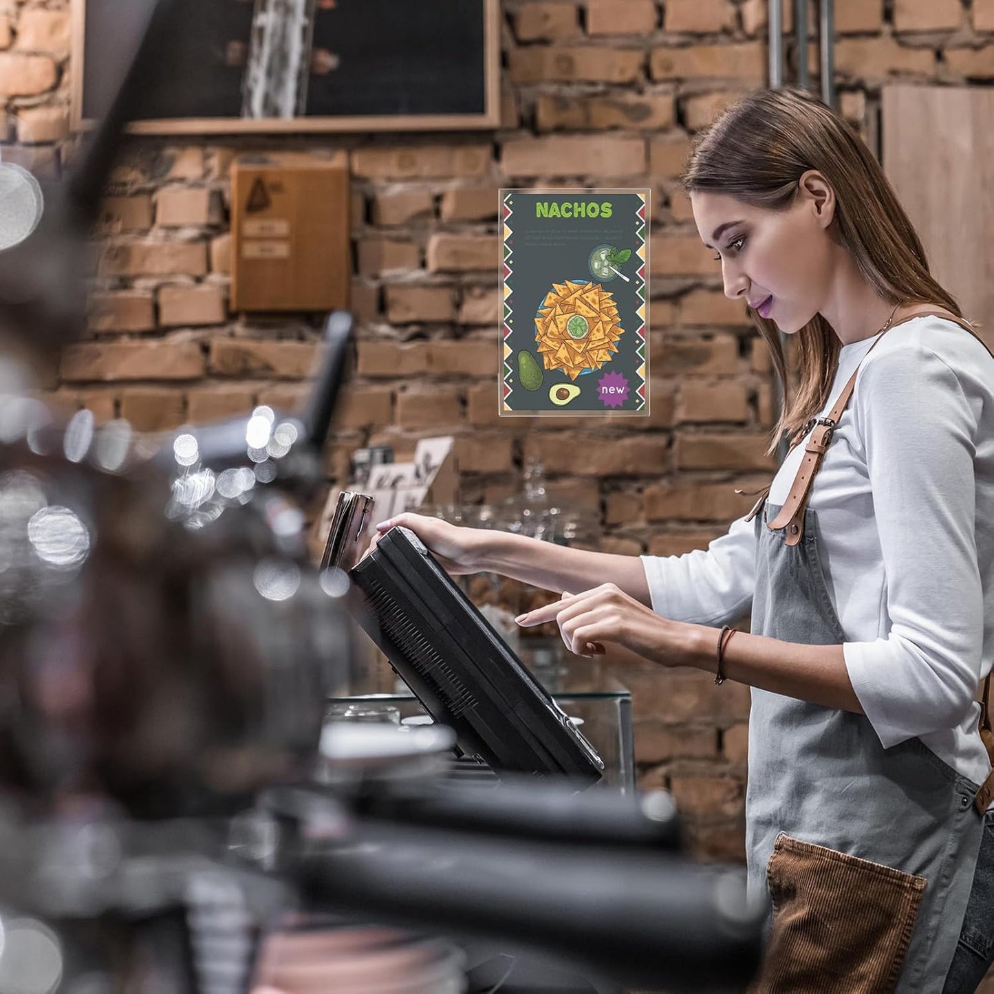 PATIKIL Acrylic Sign Holder, 12 Pack 4x6 Wall Sign Paper Holder Clear Picture Frame with Double Side Adhesive Tape for Office Restaurant Memo Menu Guide, Horizontal