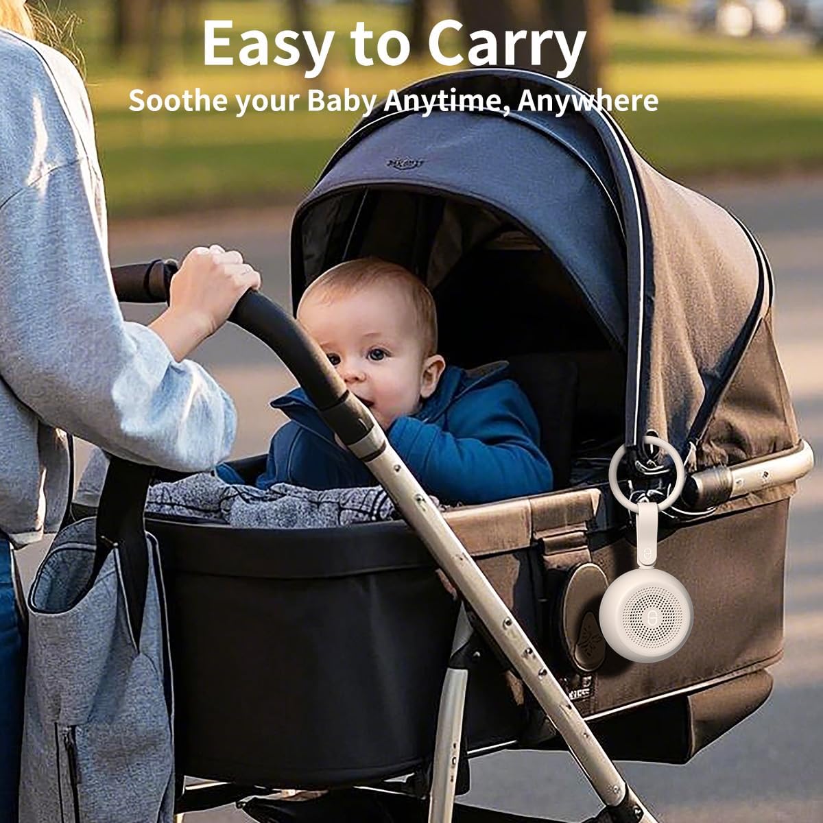 Easysleep White Noise Sound Machine Portable Sleep Machine for Baby Adult with 30 Soothing Sounds 12 Night Light Colors 4 Timer Memory Function Rechargeable Noise Machines for Sleeping, Office