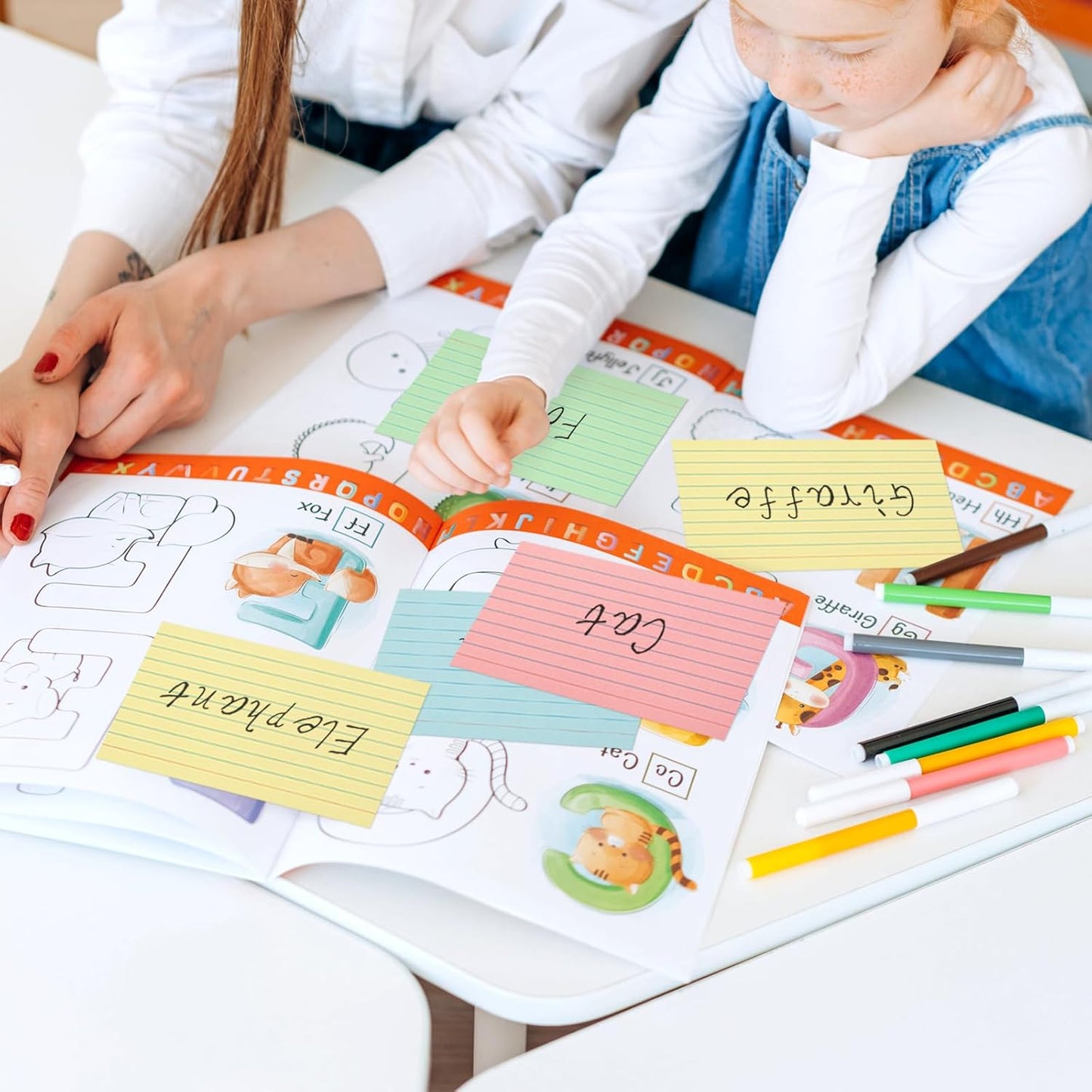 Colored 4x6 Index Cards Ruled-Goefun 300 Sheets Lined Note Cards 4 x 6 Color Flashcards for Studying, Note Taking, To Do List