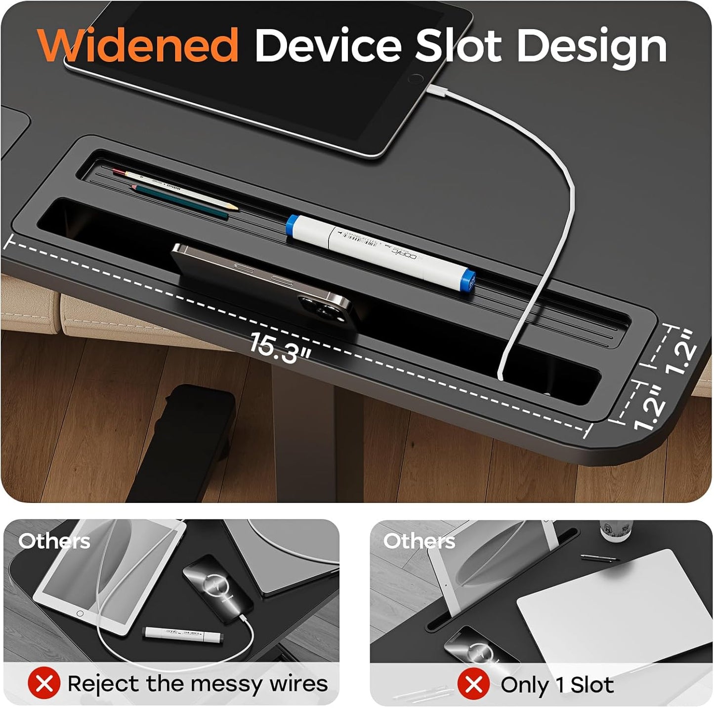 Mobile Standing Desk with Drawer, 28" Rolling Desk with Cup Holder and Hooks, Portable Laptop Workstation on Wheels, Height Adjustable Cart with Storage for Home Office, Black