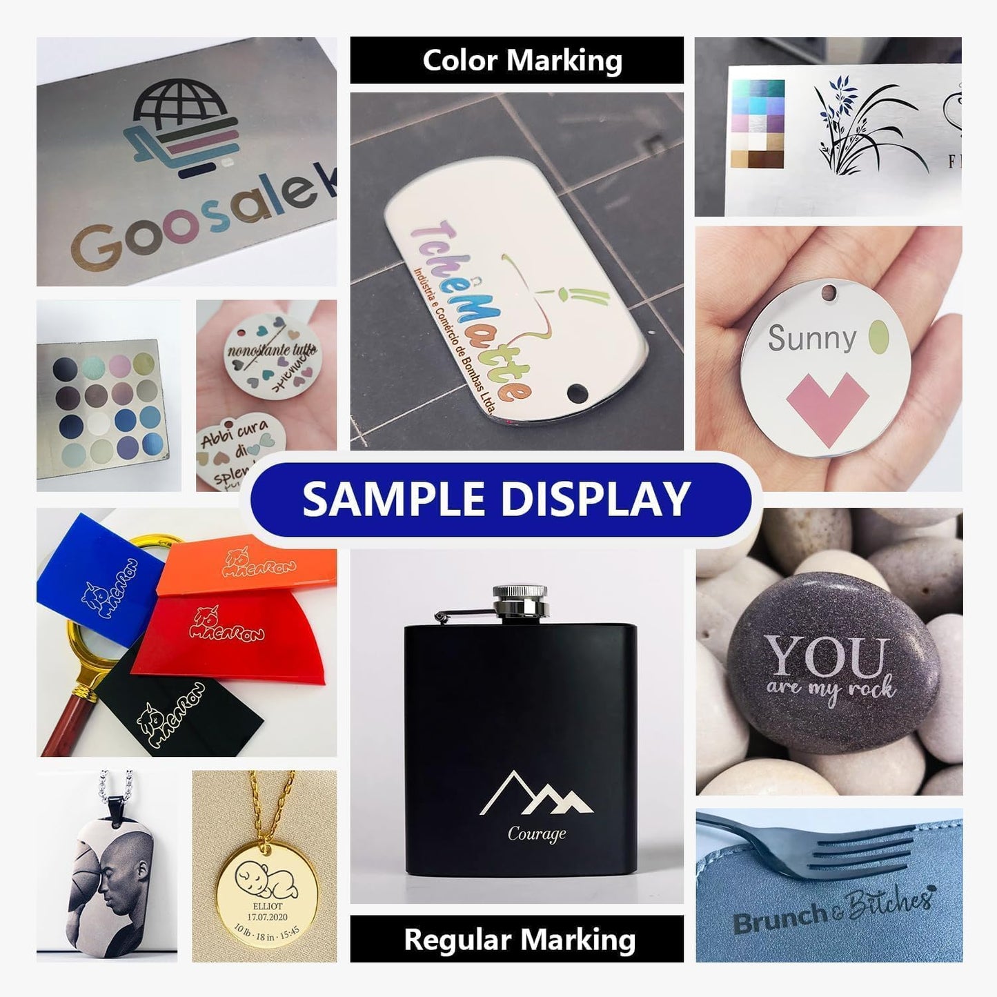 ComMarker B4 60W JPT Mopa Fiber Laser Engraving Machine with Rotary Axis,Support Lightburn Laser Engraver with 2Lens,2in1 Desktop Handheld Color Marking Machine for Stainless Steel,Ring,Tumbler