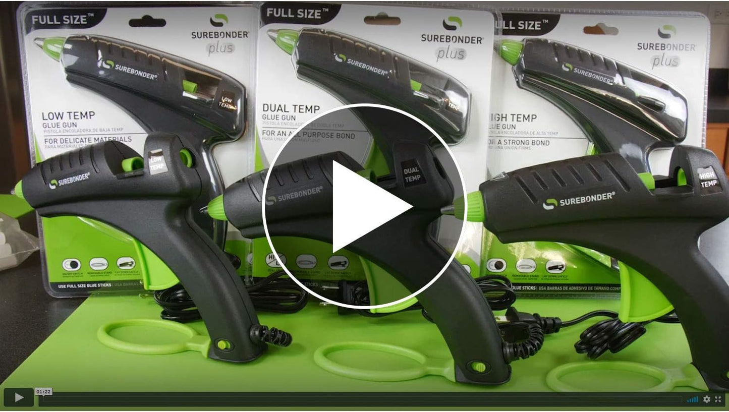 Surebonder DT-270FKIT Full Size Dual Temperature Glue Gun with 12-4-Inch Standard All Purpose Glue Sticks
