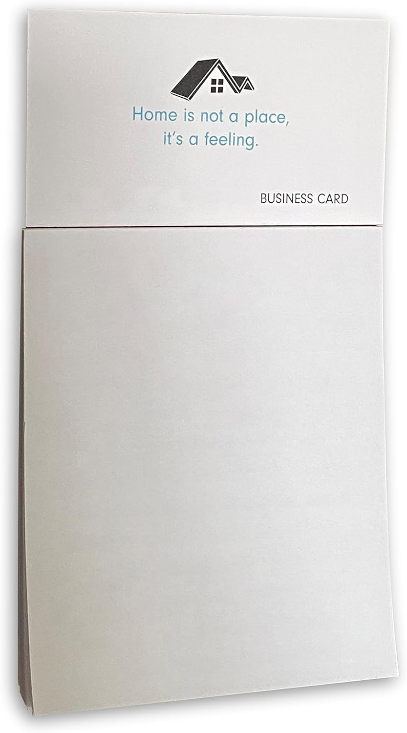 MaxMagnetics Blank Notepad With Magnetic Self Adhesive Peel and Stick, To instantly Create your 50 Sheets Business Card Notepad (10)