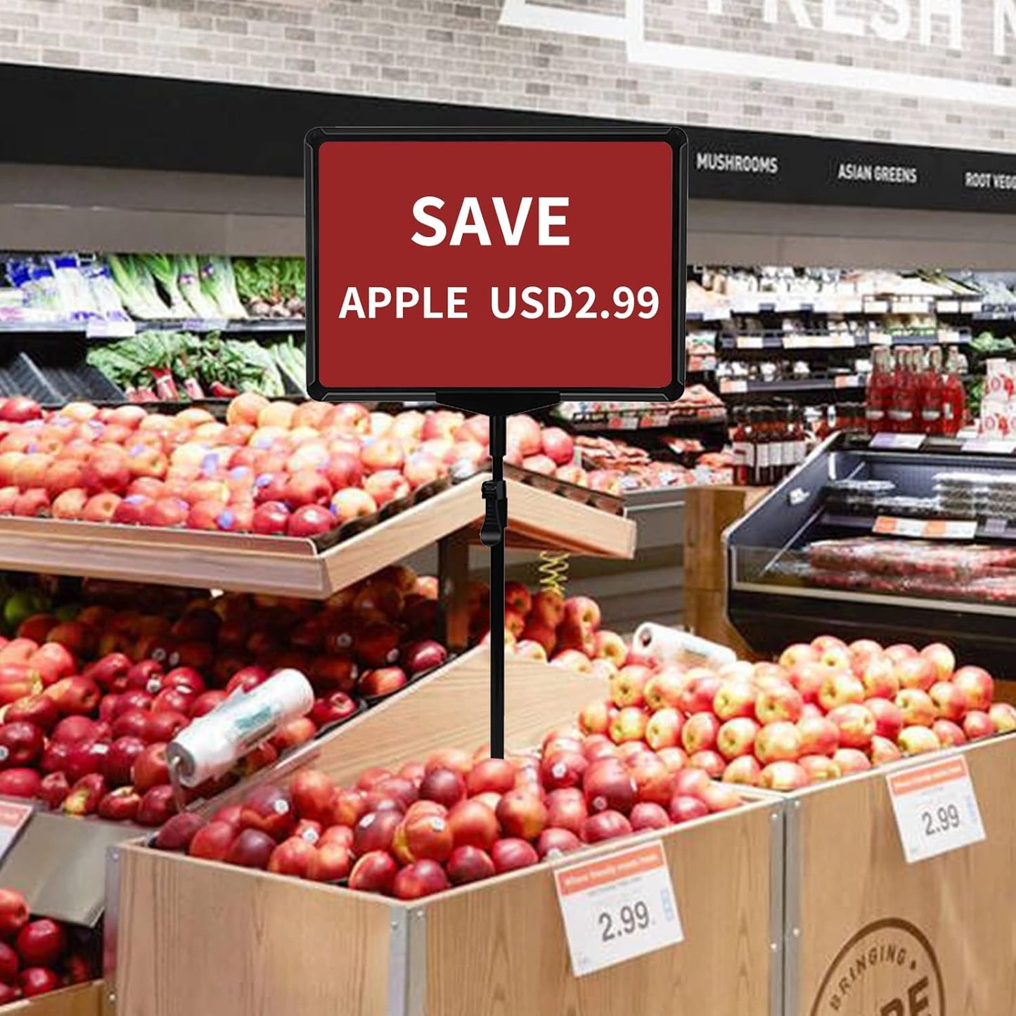 Sign Holder Stand,Sign Stand for Display,Adjustable Sign Holders For Table Top,Table Sign Holders 8.5 x 11,4 Packs, (Black, 39''height 4pcs)