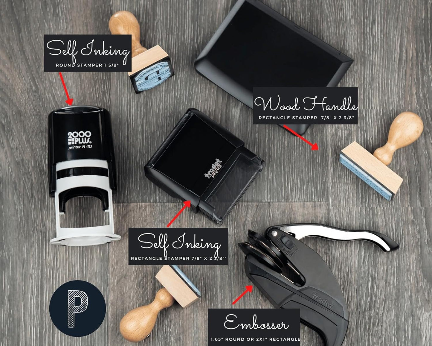 Book Embosser Personalized Rubber Seal | Custom Ex Libris from The Library of This Belongs to | Teacher Classroom Kids School Label Reader Gift | Wood Handle Self-Inking 1.6"