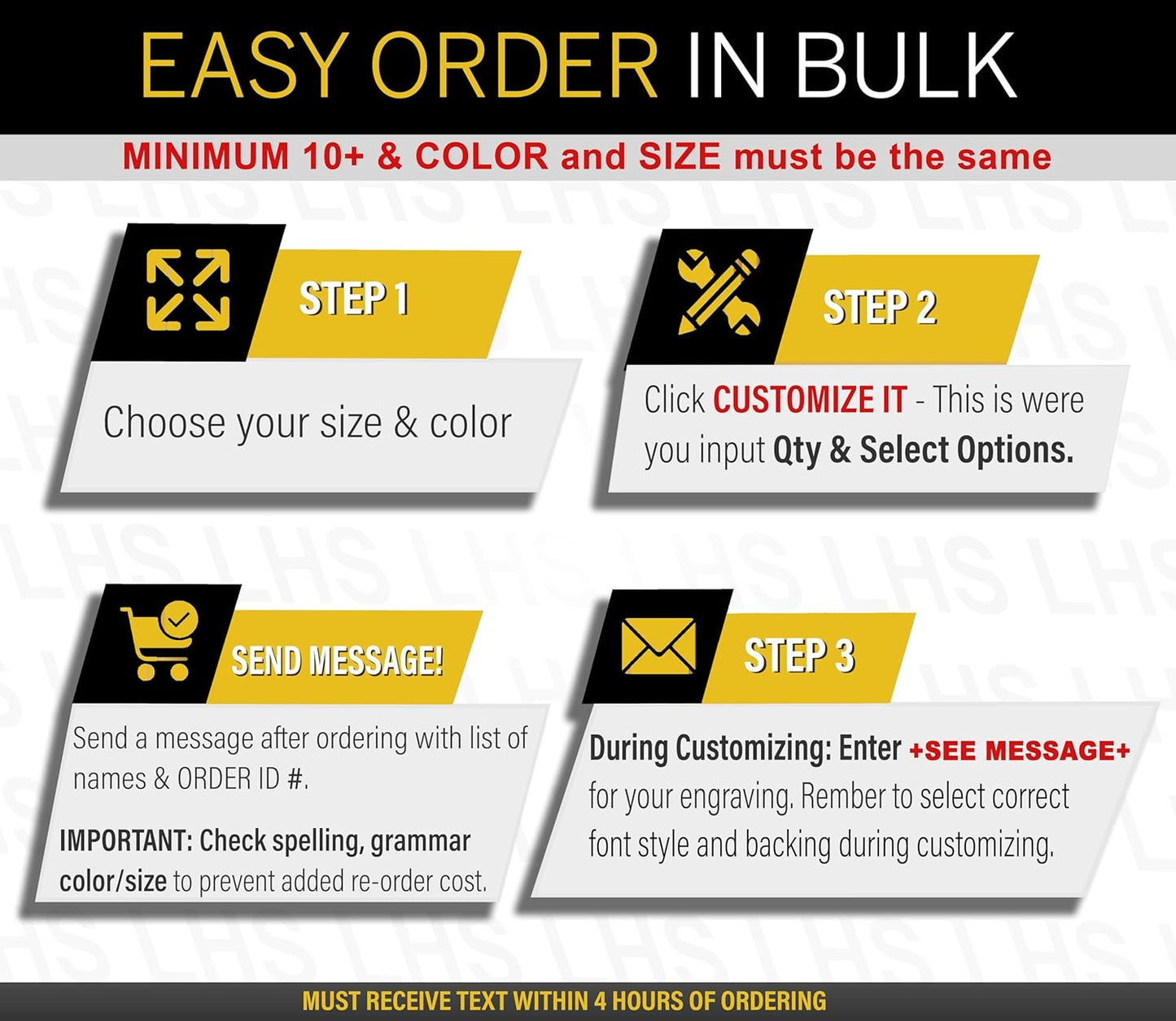 Engraved Name Plates for Door Sign Personalized Textured Copper Plastic Plaque with Black Letters - Made in USA 2x12 M2