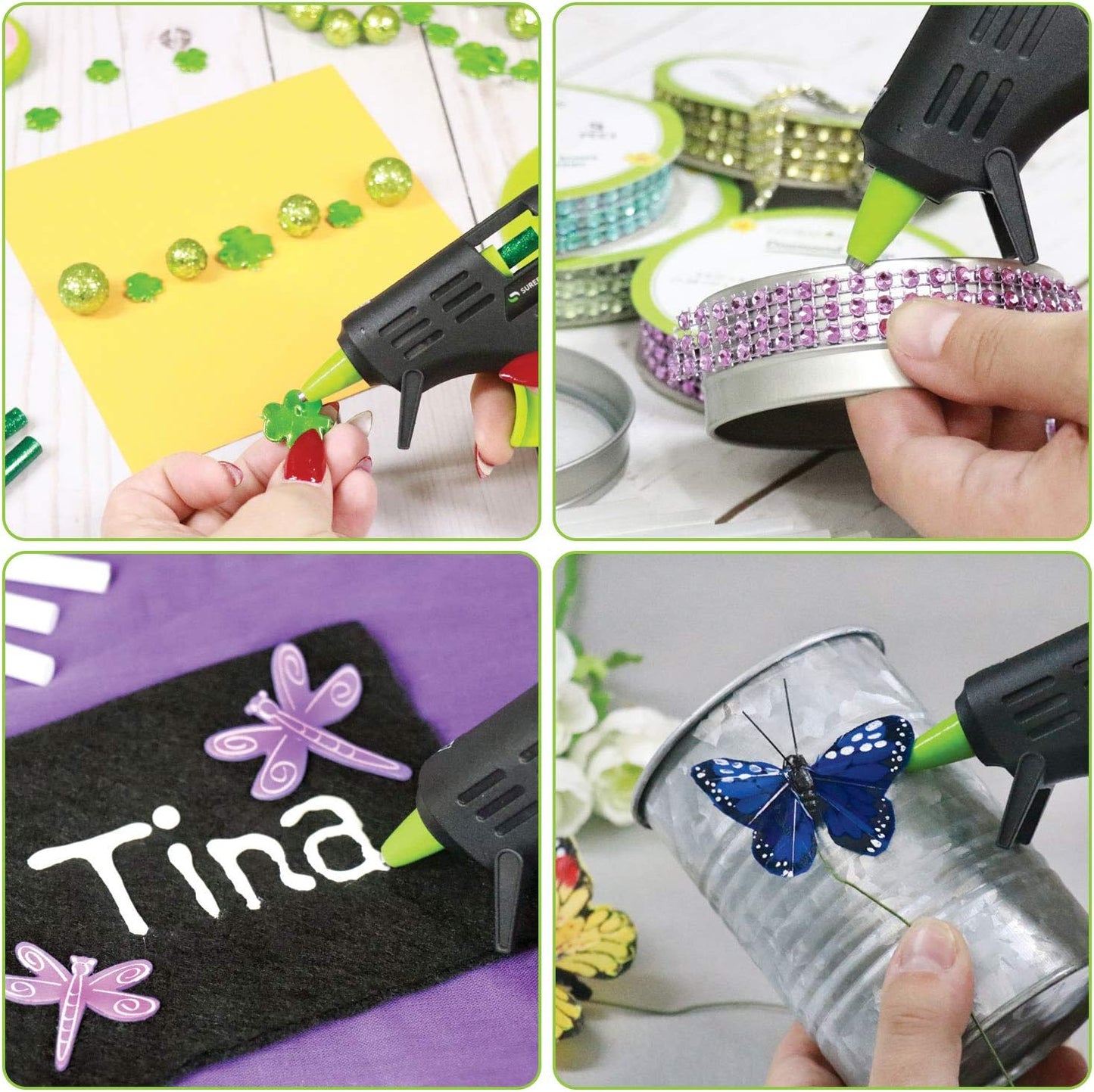 Surebonder GM-160 Compact Mini Size High-Temperature Hot Glue Gun - Ideal for Crafting - Black