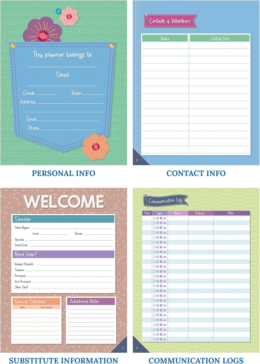 Carson Dellosa Crafty and Cool Teacher Planner 2025-2026, Undated 8" x 11" Lesson Plan Book With Stickers, Class Schedule, Weekly Calendar, Classroom Must Haves, Homeschool Essentials, School Supplies