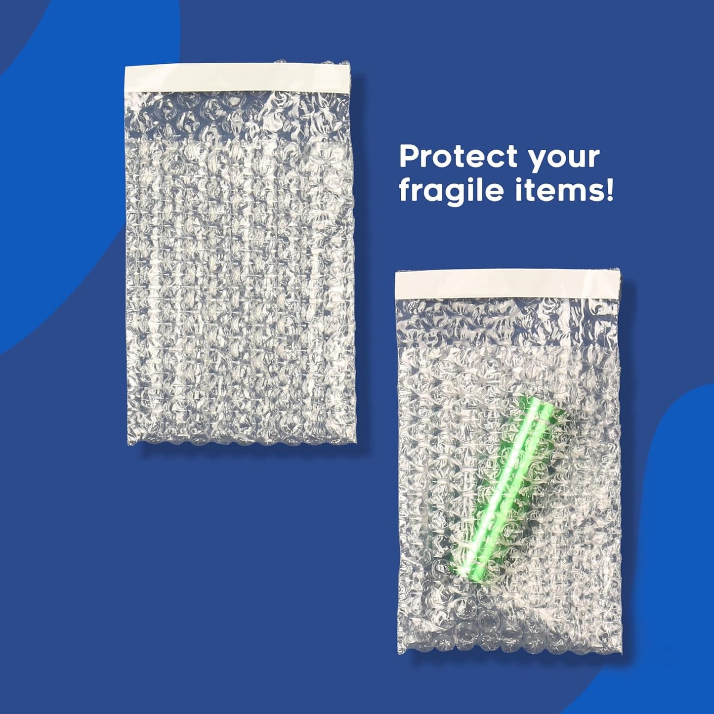 The Boxery 4x5.5" Clear Self-Sealing Bubble Out Bag Pouches -500 Pack- Bubble Cushion Wrap Bags for Packing, Storage, Moving, and Shipping fragile items