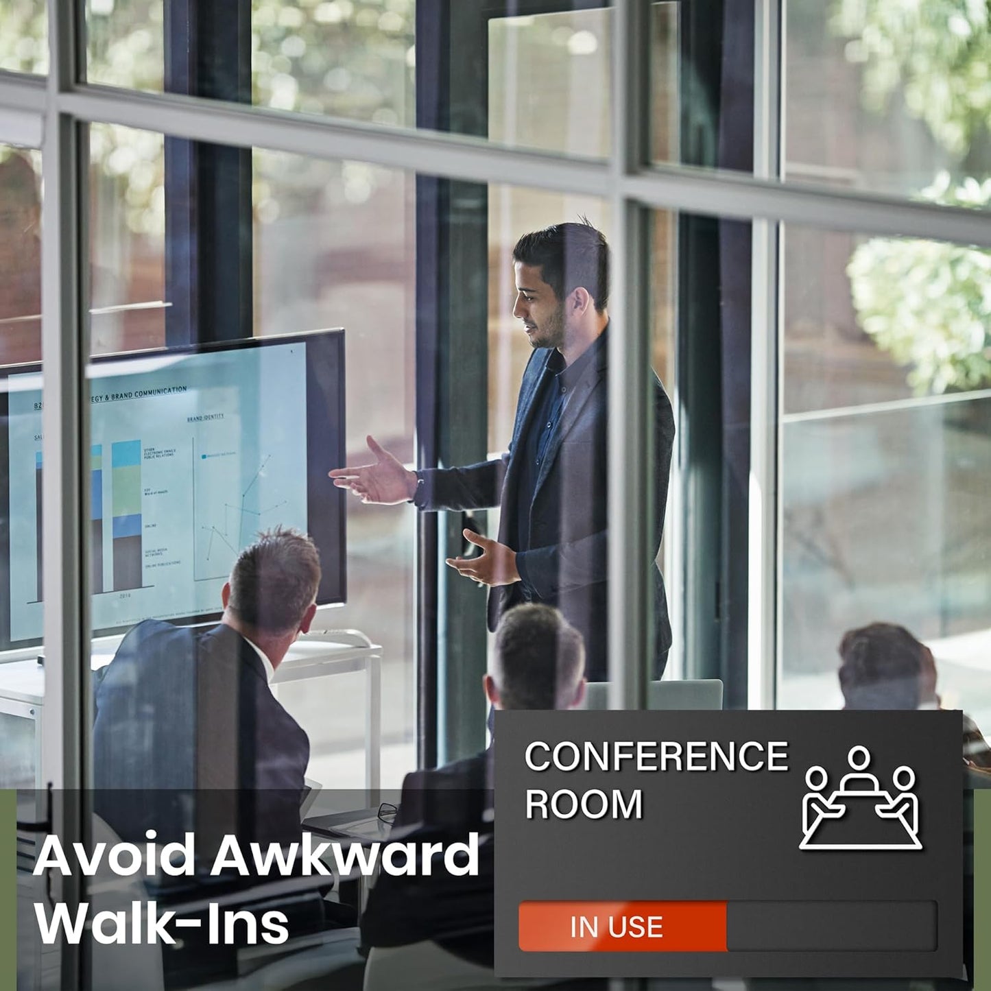 Conference Room Sign, Office Door Signs Do Not Disturb, In Use Available Slider Signs, In a Meeting Privacy Sign Tells Whether Room Vacant or Occupied