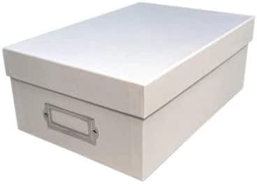 White Memory Box by Simply Tidy - Store and Organize Photos, Keepsakes, DVD and CDs, Acid Free - Bulk 12 Pack