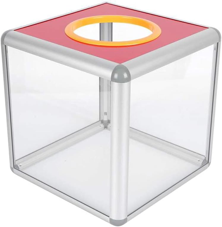 Kafenda Desktop Acrylic Donation Ballot Box for Fundraising and Suggestion Box (20*20*20)