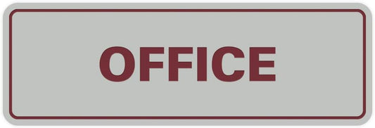 Signs ByLITA Standard Office Sign - Professional Business Signage - Easy to Install (Light Grey/Burgundy) - Medium 10 Pack