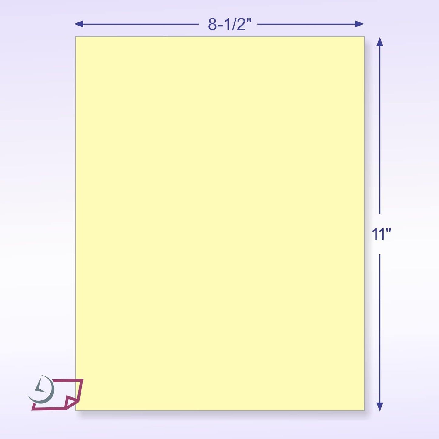 NextDayLabels - Pack of 500 Sheets 8-1/2" x 11" Letter Size CFB NCR (Carbon-Less) Paper, for Laser or Ink Jet Printer (Yellow CFB)