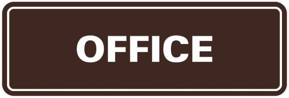 Signs ByLITA Standard Office Sign - Professional Business Signage - Easy to Install (Dark Brown) - Medium 1 Pack