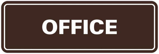 Signs ByLITA Standard Office Sign - Professional Business Signage - Easy to Install (Dark Brown) - Medium 1 Pack
