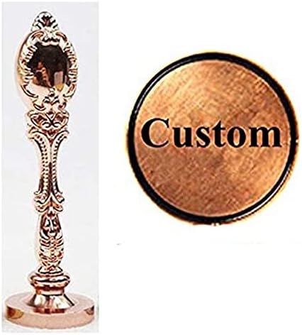 MNYR Retro Customize Personalized Custom Monogram Letter Your Logo Design Sealing Wax Seal Stamp Wedding Invitations Christmas Mother Gift Card Stationary Wax Seal Stamp Rose Gold Metal Handle Set