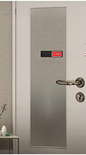 Open Closed Sign for Business Door, Open Signs privacy Slide Door Sign Indicator for Business Storefront, Restroom, Office Door, Wall, Window, Restaurants, Retail Salon Shops (Black)