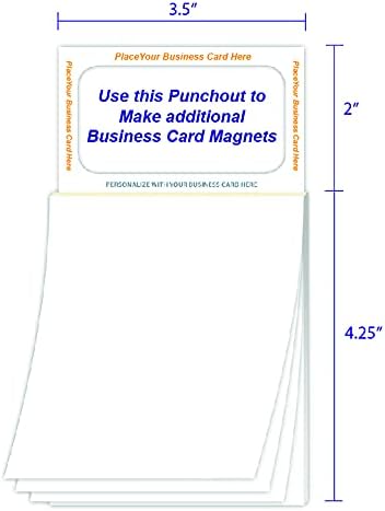 MaxMagnetics Blank Notepad With Magnetic Self Adhesive Peel and Stick, To instantly Create your 50 Sheets Business Card Notepad (10)