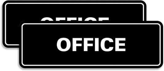 Signs ByLITA Standard Office Sign - Professional Business Signage - Easy to Install (Black) - Large 2 Pack