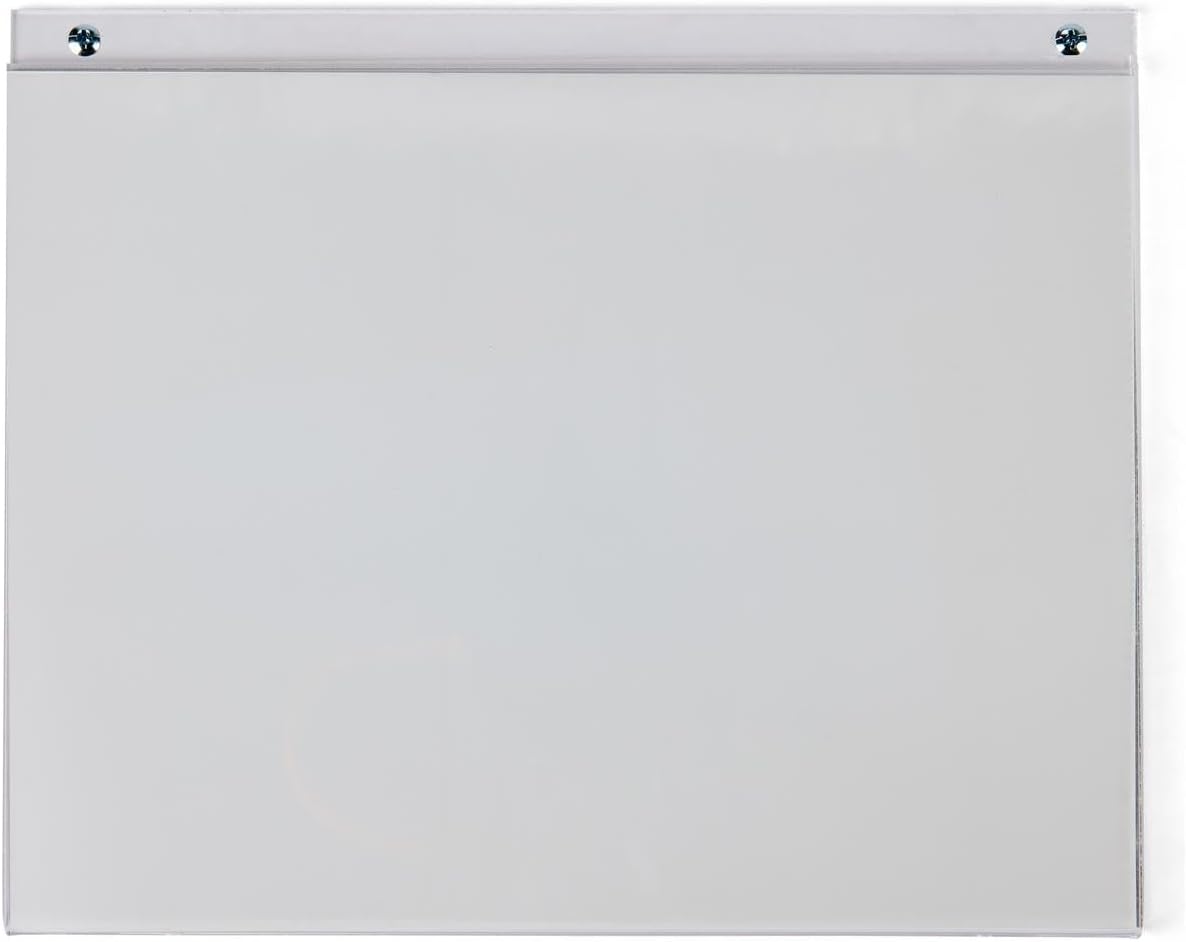 Set of 10, Wall Mount Sign Frame for 11 x 8.5 Posters, Clear Acrylic Holder with Front-Loading Design