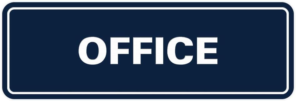 Signs ByLITA Standard Office Sign - Professional Business Signage - Easy to Install (Navy Blue/Gold) - Small 1 Pack