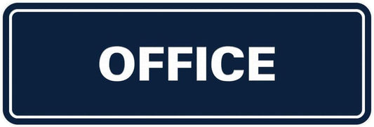 Signs ByLITA Standard Office Sign - Professional Business Signage - Easy to Install (Navy Blue/Gold) - Small 1 Pack