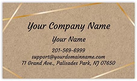 Custom Premium Business Cards 100 pcs Full color - Printed on 16pt(350gsm) or14pt (308gsm) Classic matte paper, Made in The USA (Kraft-Line)