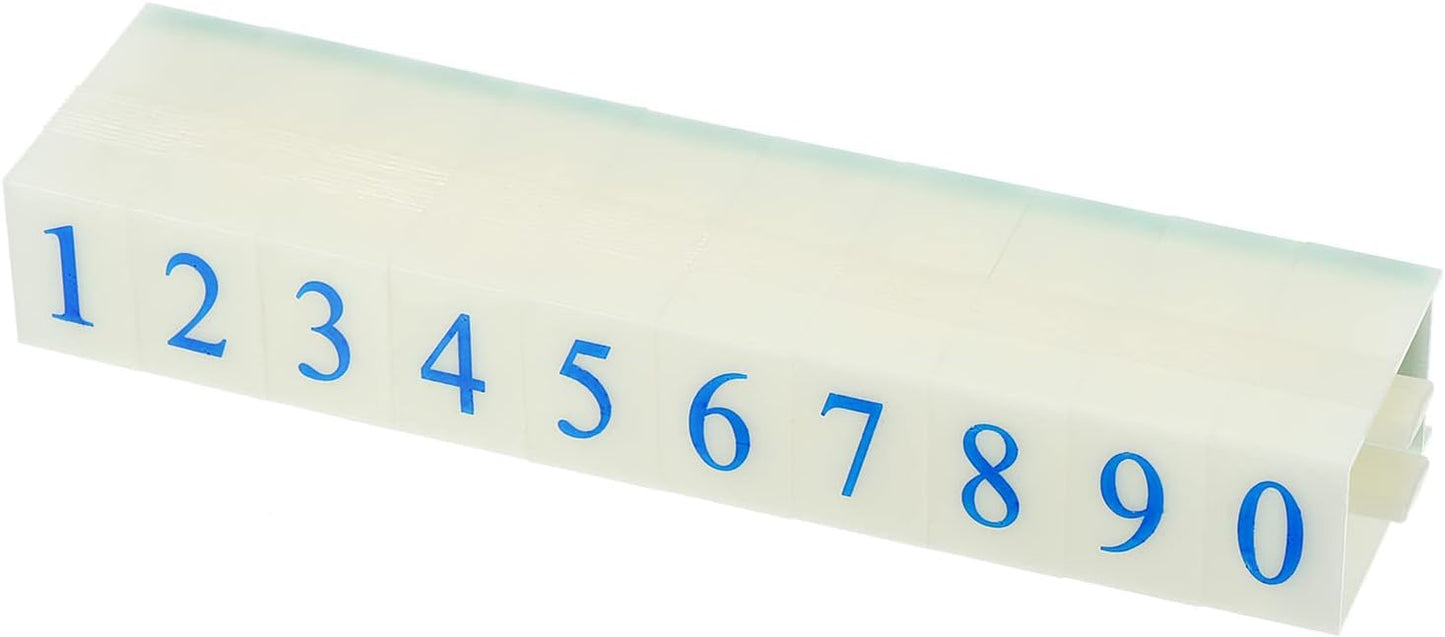 PATIKIL Detachable Number Stamp, 17mm Plastic 9 Digits Font Size 1 Numeral 0-9 Combination Set for Card Tag Scrapbook Craft Making Teaching