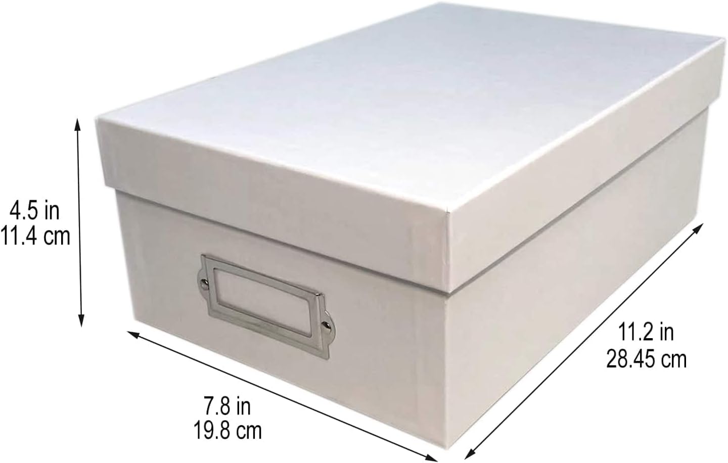 White Memory Box by Simply Tidy - Store and Organize Photos, Keepsakes, DVD and CDs, Acid Free - Bulk 12 Pack