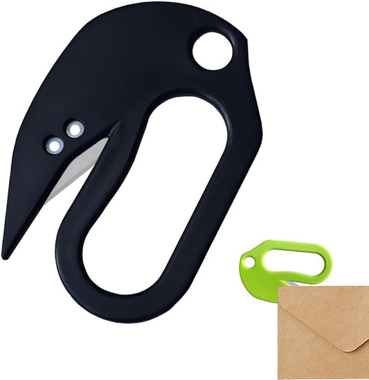 Letter Opener Envelope Slitter, 2025 New Envelope Opener without Damage, Letters Openers for Home, Office, Postal, Women, Men, Office Worker, Graduate, Students (Black)