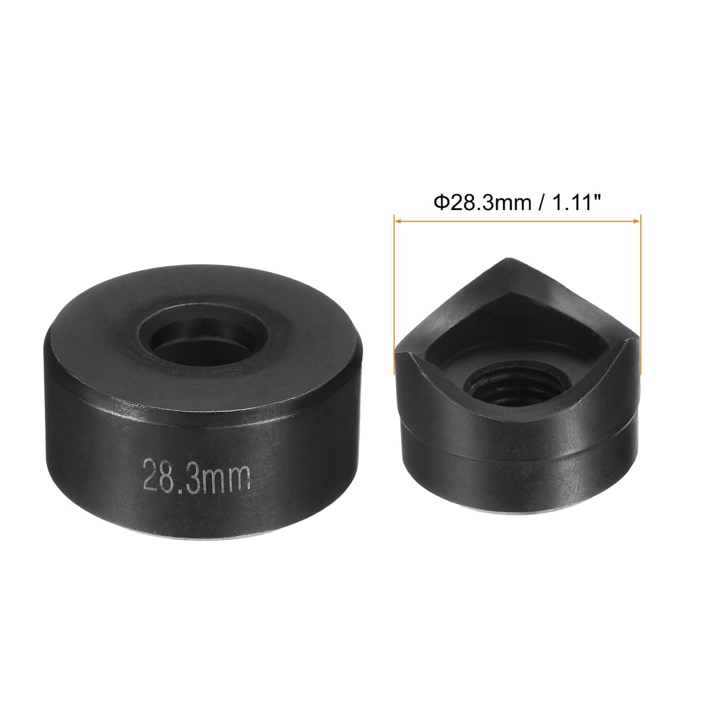 HARFINGTON Sheet Metal Punch Hole Punch 28.3mm Bearing Steel Precise Cutting Manual Knockout Punch Kit for Metal Steel Plate Sink Stainless Steel, Black