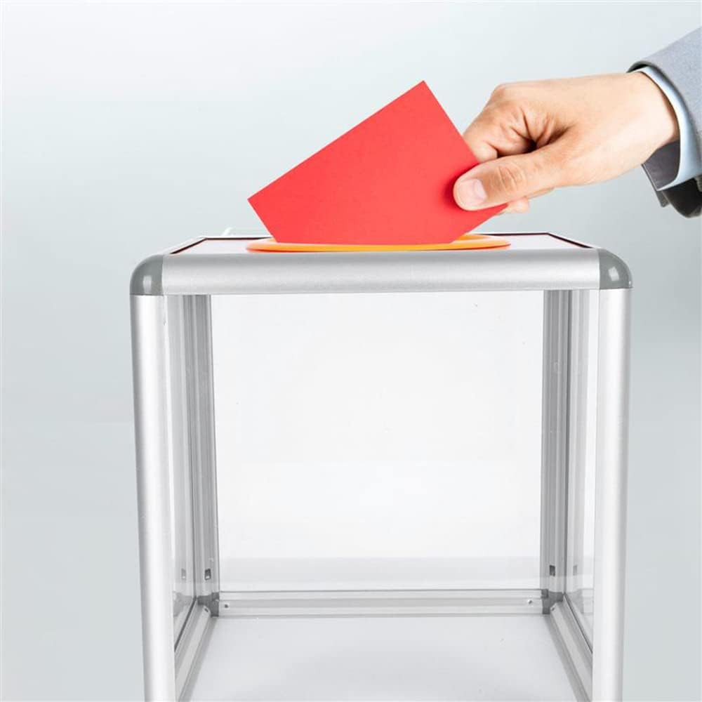 Kafenda Desktop Acrylic Donation Ballot Box for Fundraising and Suggestion Box (20*20*20)