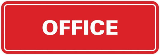 Signs ByLITA Standard Office Sign - Professional Business Signage - Easy to Install (Red) - Small 1 Pack