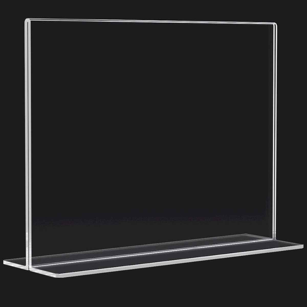 HIIMIEI 8.5x11 Acrylic Sign Holder Horizontal Table Menu Display Stand, Clear Plastic 8.5x11 Double Sided Picture Frames for Desk Display(6 Pack)