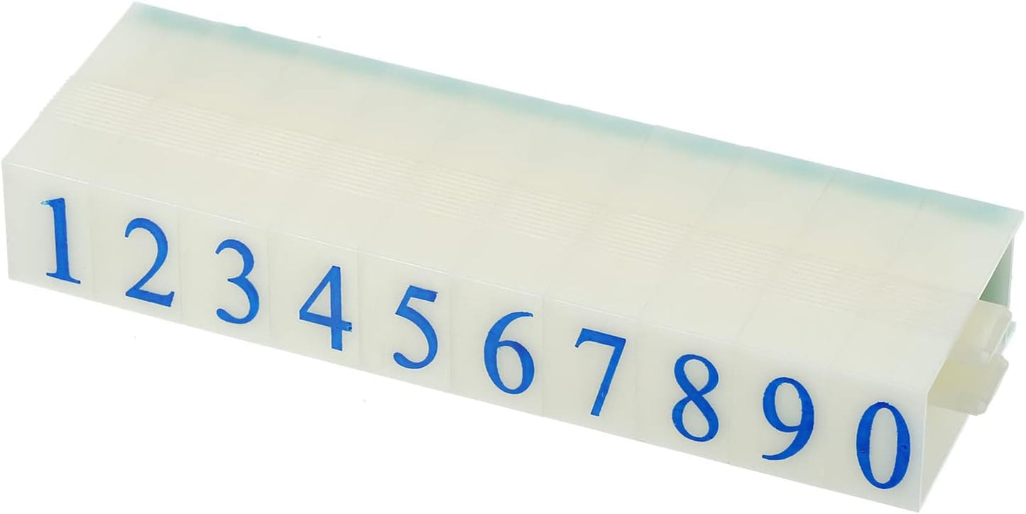 PATIKIL Detachable Number Stamp, 13mm Plastic 9 Digits Font Size 2 Numeral 0-9 Combination Set for Card Tag Scrapbook Craft Making Teaching