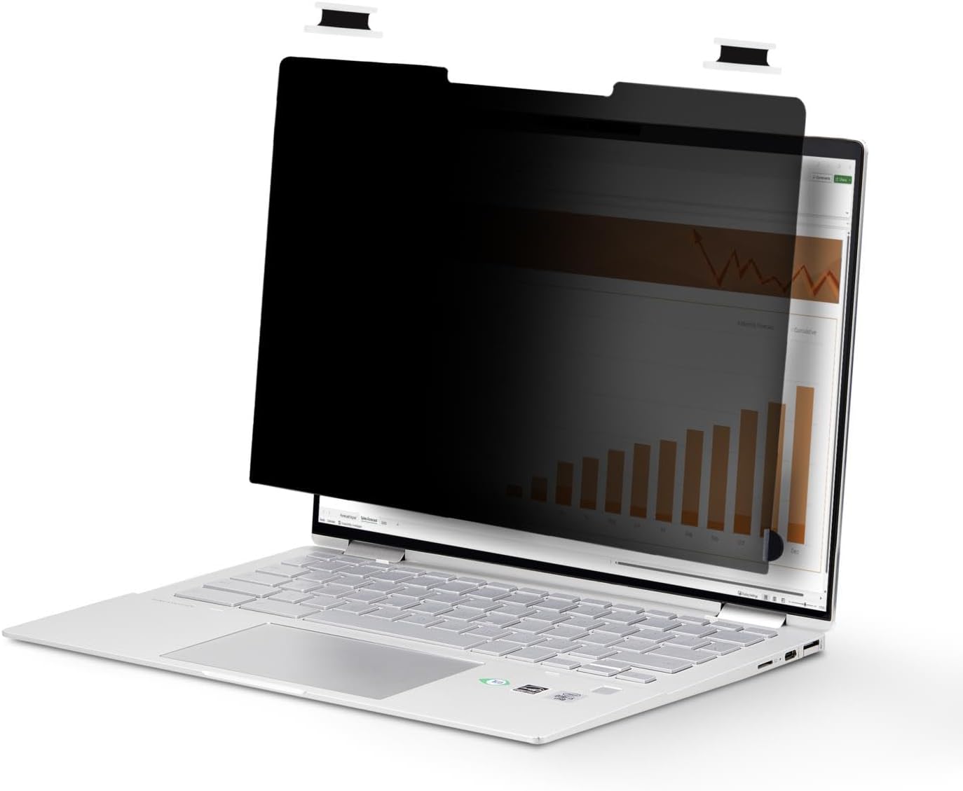 StarTech.com 14-inch 16:10 Flip-Over Privacy Screen with Touch, Laptop Security Shield, Anti-Glare Blue Light Filter