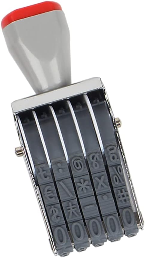 5 Digit Number Stamp,Rubber Rotating Stamps, Office Stamp,Multifunction DIY Scrapbooking Roller Writing Paper Date Stamps