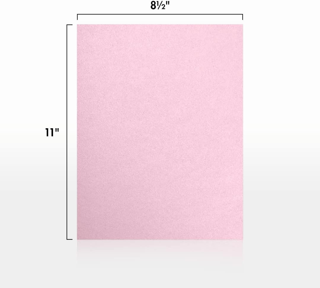 LUXPaper 8.5" x 11" Paper | Letter Size | Rose Quartz Metallic | 80lb. Text | 50 Qty