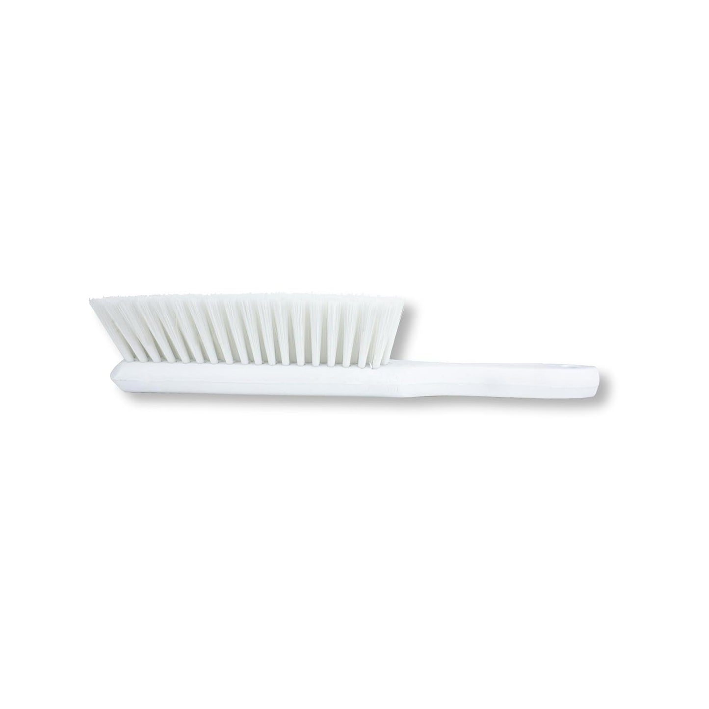 SPARTA Handheld Soft Counter Brush 8 Inch Bristle Span, Multi-Use Dust Brush with 5 Inch Handle for Tables, Countertops, and Delicate Surfaces, Polyester, White
