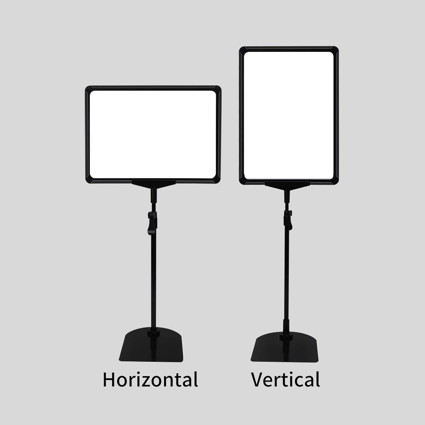 Sign Holder Stand,Sign Stand for Display,Adjustable Sign Holders For Table Top,Table Sign Holders 8.5 x 11,2 Packs,(Black, 39''height 2pcs)