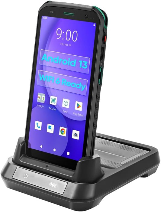 FYJ Android 13 Barcode Scanner 5.5'' Screen, 4GB+64GB Rugged PDA Handheld Mobile Computer with 1D/2D/QR Bar Code Scanner for Warehouse,Logistics,Inventory