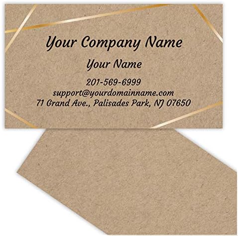 Custom Premium Business Cards 100 pcs Full color - Printed on 16pt(350gsm) or14pt (308gsm) Classic matte paper, Made in The USA (Kraft-Line)