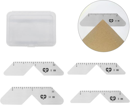 Bookbinding kit and Corner Miter Tool for Album Making.Contains 4 Different Beveled Edge Sizes