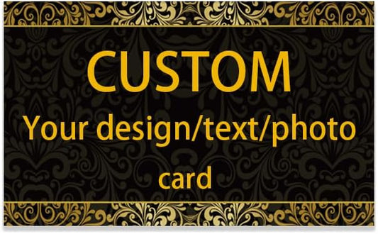 100pcs custom business cards thank you cards with logo picture 300gsm coated paper laminate two-sided printed (style 11)